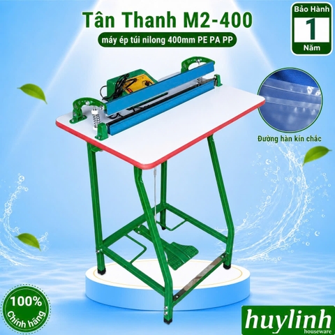 Máy hàn miệng túi đạp chân Tân Thanh M2-400 - ép túi nylon PE PA PP