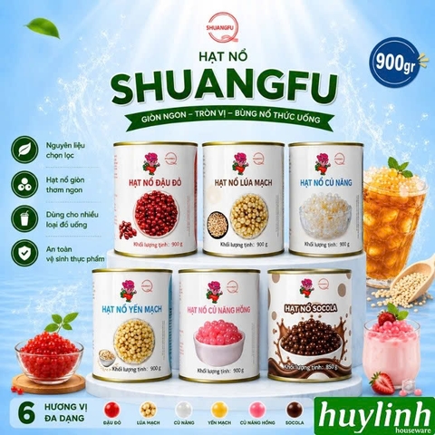 Hạt nổ củ năng - yến mạch - lúa mạch Shuangfu 850gr - Giòn Dai Làm Topping Trà Sữa, Nguyên Liệu Pha Chế
