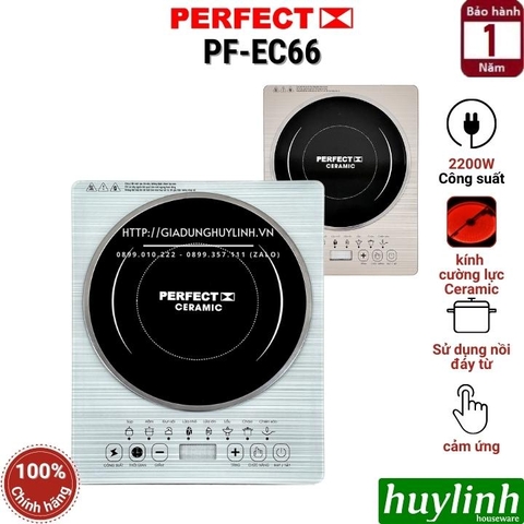 Bếp điện từ đơn Perfect PF-EC66 - Công suất 2200W - 8 Chức năng