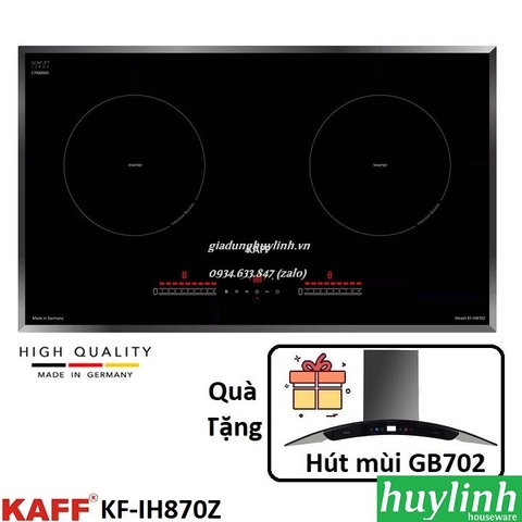 Bếp từ đôi Kaff KF-IH870Z - Made in Germany - Tặng hút mùi Kaff GB702