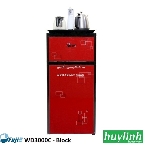 Cây nước nóng lạnh, kết hợp bàn pha trà Fujie WD3000C - Block