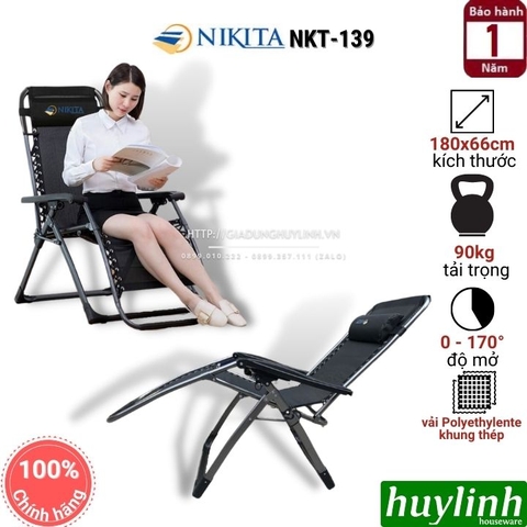 Ghế xếp gấp thư giãn đa năng Nikita NKT-139