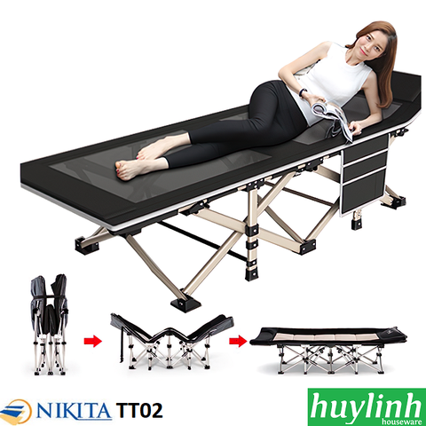 Giường xếp gấp văn phòng Nikita TT02 - Vải lưới (186x70cm)