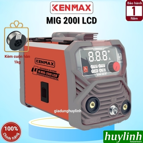 Máy hàn 2 chức năng màn hình LED Kenmax MIG-200I LCD - [Mẫu mới 2024] - Tặng cuộn hàn 1kg