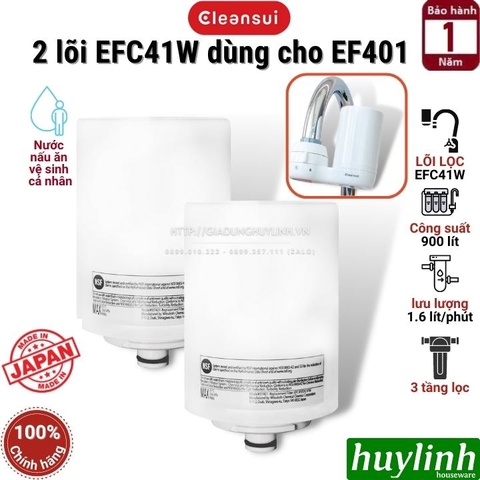 Bộ 2 lõi lọc Cleansui EFC41W dùng cho thiết bị lọc tại vòi EF401 - Made in Japan