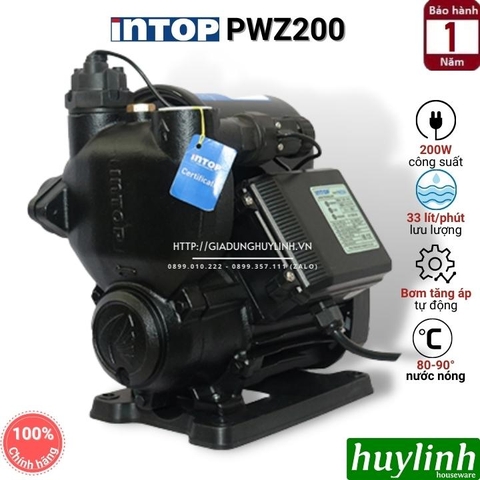 Máy bơm nước tăng áp nước nóng Intop PWZ200 - 200W