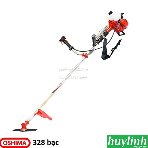 Máy cắt cỏ chạy xăng Oshima 328 bạc - Cần cố định