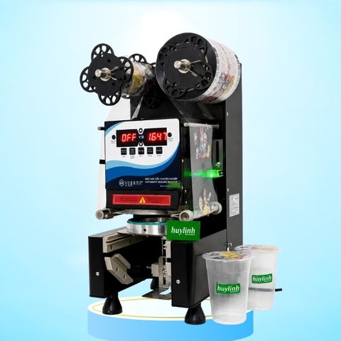 Máy dập nắp cốc khổng lồ tự động Yubann YB-120A - máy ép miệng ly 1 lít