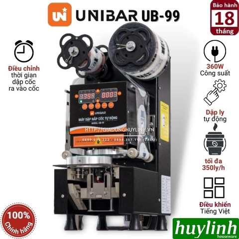 Máy dập ép miệng cốc ly tự động Unibar UB-99
