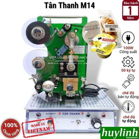 Máy in đóng date tự động - bán tự động Tân Thanh M14