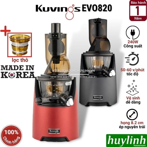 Máy ép trái cây chậm Kuvings EVO820 - Sản xuất tại Hàn Quốc