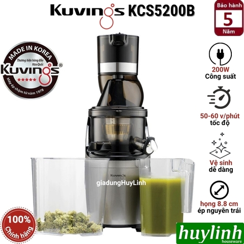Máy ép trái cây chậm Kuvings KCS-5200B- Made in Hàn Quốc - Chuyên dụng cho quán