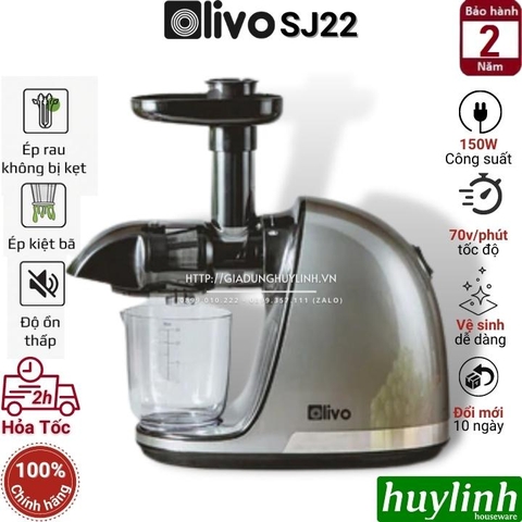 Máy ép chậm trục ngang Olivo SJ22 - 150W - Ép rau cực tốt