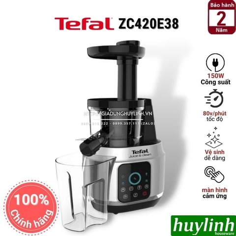 Máy ép trái cây chậm Tefal ZC420E38 - 150W - cảm ứng