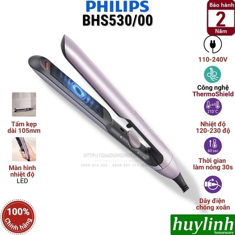 Máy kẹp - ép - duỗi - tạo kiểu tóc Philips BHS530/00 - Hàng chính hãng