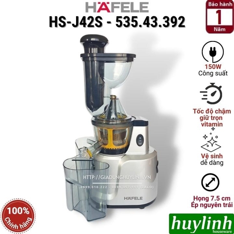 Máy ép trái cây chậm Hafele HS-J42S - 535.43.392 - 150W - Họng lớn ép nguyên trái