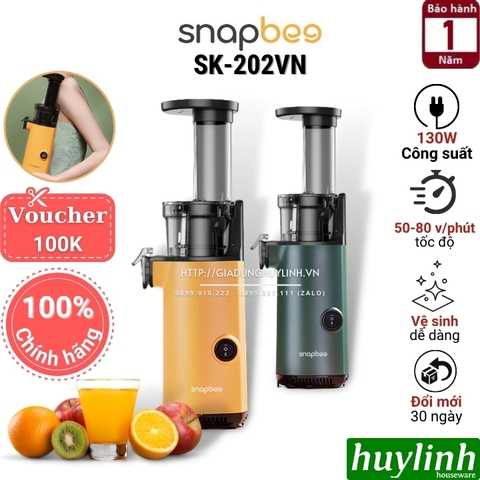 Máy ép chậm Snapbee SK-202VN - Tặng Voucher + Sách Công Thức