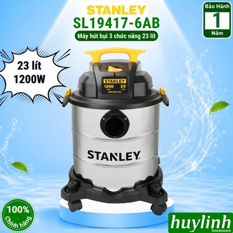 Máy hút bụi 3 chức năng Stanley SL19417-6AB - 23 lít - 1200W - Hút bụi khô ướt và thổi bụi