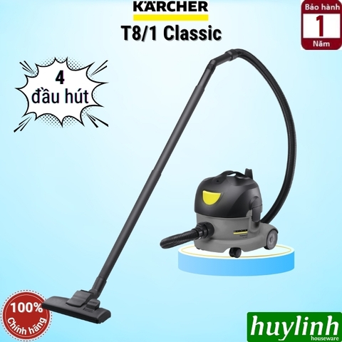 Máy hút bụi khô công nghiệp Karcher T8/1 Classic - Dung tích 8 lít - 1600W