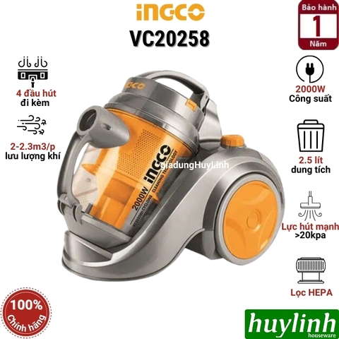 Máy hút bụi gia đình Ingco VC20258 - 2000W