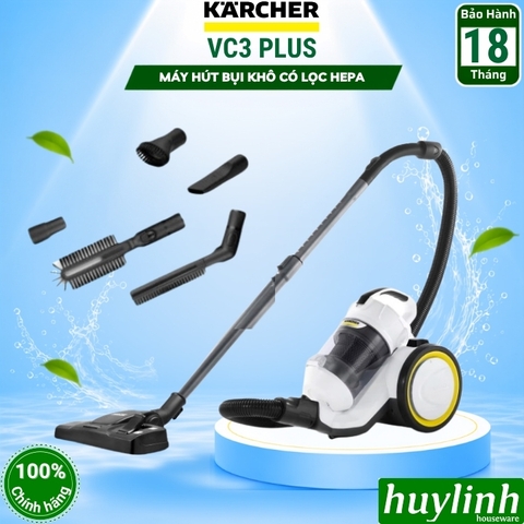 Máy hút bụi khô gia đình Karcher VC3 Plus *KAP - 1.100W - Chính hãng BH 18 tháng