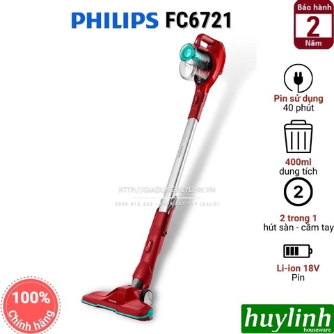 Máy hút bụi không dây có cán Philips FC6721/01 - Chính hãng