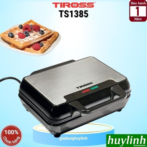 Máy làm bánh Waffle Tiross TS1385 - Khuôn đôi - 1000W