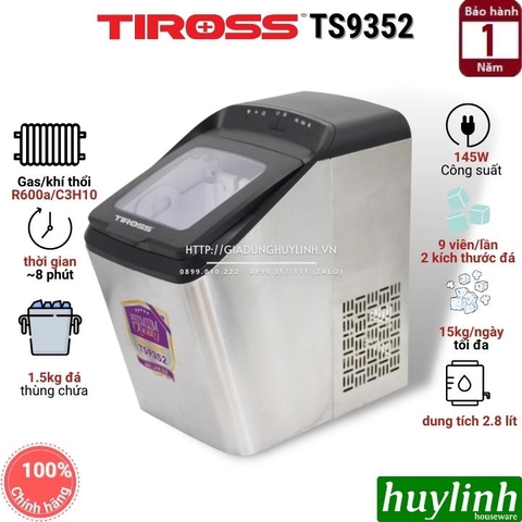 Máy làm đá viên gia đình Tiross TS9352 - 15kg/ngày