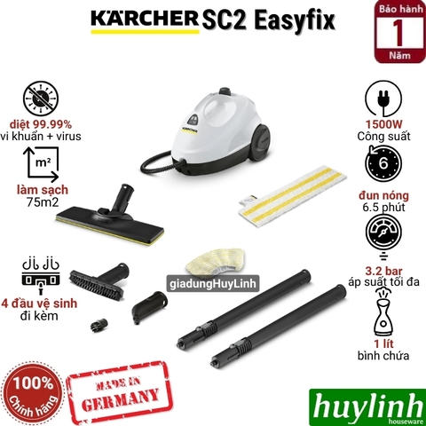 Máy vệ sinh bằng hơi nước Karcher SC2 Easyfix -Made in Đức