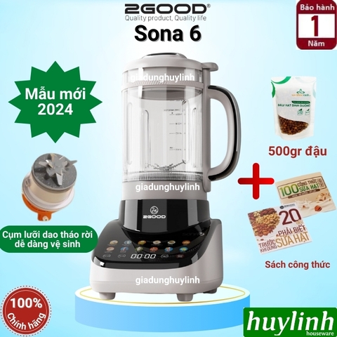 Máy làm sữa hạt đa năng 2Good Sona 6 - 1.8 lít - 12 chức năng [Miễn ship Toàn Quốc]