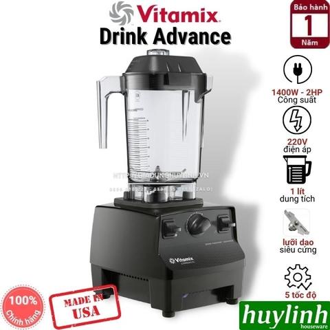 Máy xay sinh tố công nghiệp Vitamix Drink Machine Advance - 220V - Made in Mỹ