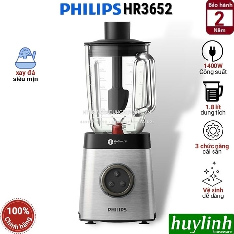 Máy xay sinh tố Philips HR3652 - 2 lít - 1400W