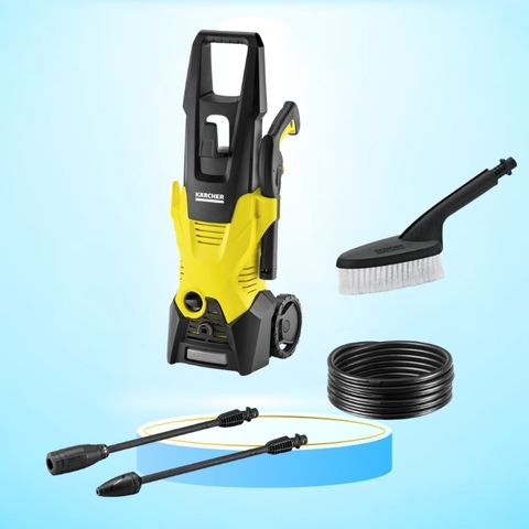 Máy rửa xe cao áp Karcher K3 (1.601-890.0) - Nâng cấp K2 360 - Tặng kèm bàn chải chà rửa