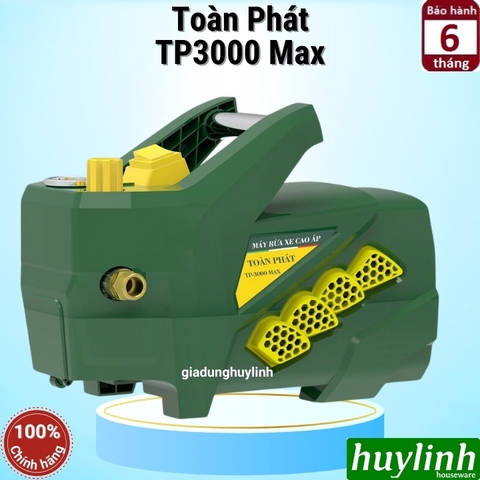 Máy xịt rửa xe Chỉnh Áp Toàn Phát TP-3000 Max - 3000W - 150 bar - Lõi đồng 100%