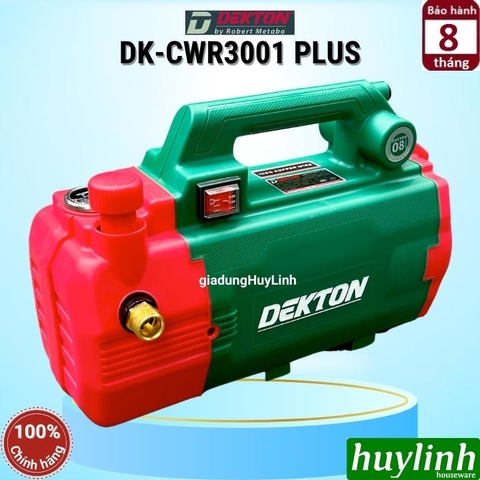 Máy xịt rửa xe chỉnh áp Dekton DK-CWR3001 PLUS - 3000W - Áp lực 180 bar - Motor cảm ứng từ lõi đồng