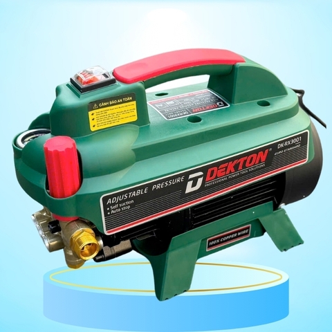 Máy xịt rửa xe chỉnh áp Dekton RX3001 (nâng cấp CWR3001) - Có rờ le chống giật - Motor lõi đồng 100%