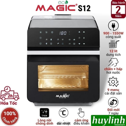 Nồi chiên không dầu hấp hơi nước Magic ECO S12 - 12 lít