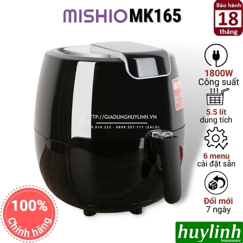 Nồi chiên không dầu điện tử Mishio MK-165 - 5.5 lít