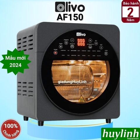 Nồi chiên không dầu điện tử Olivo AF150 - mẫu mới 2024 - 2500W - 16 chức năng