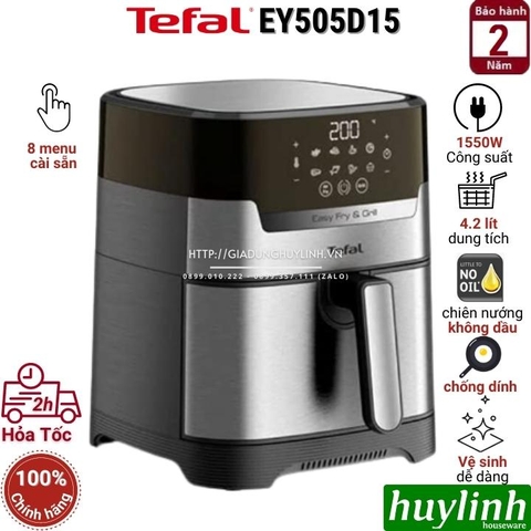 Nồi chiên không dầu điện tử Tefal EY505D15 - 4.2 lít - 1550W