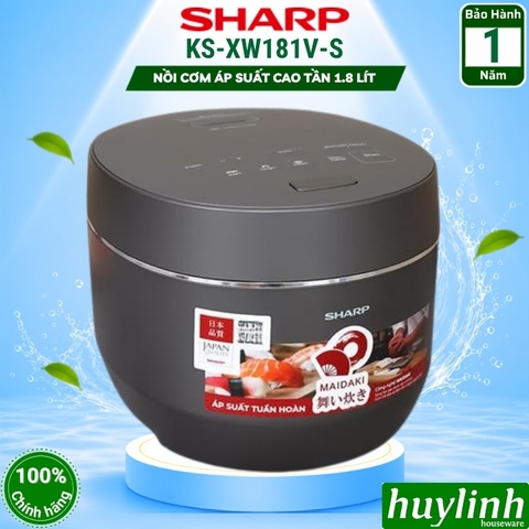 Nồi cơm điện cao tần áp suất tuần hoàn Sharp KS-XW181V-S - 1.8 lít