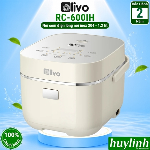 Nồi cơm điện cao tần Olivo RC-600IH - lòng nồi inox 304 - 1.2 lít