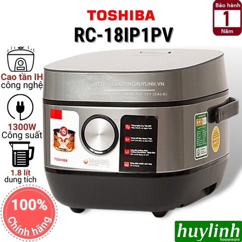 Nồi cơm điện tử cao tần Toshiba RC-18IP1PV - 1.8 lít