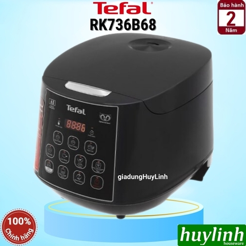 Nồi cơm điện tử Tefal Easy Rice Plus RK736B68 - 1.8 lít - 750W - 10 chức năng - Tiếng Việt