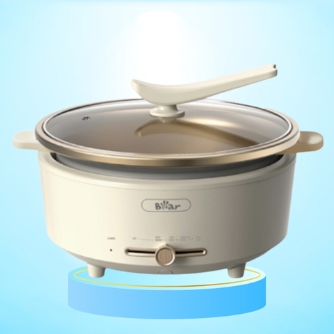 Nồi lẩu điện đa năng Bear SB-NL05F - dung tích 5 lít - 4 mức nhiệt - dùng chiên xào