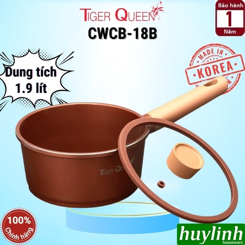 Nồi quánh Ceramic đáy từ Tiger Queen CWCB-18B - 1.9 lít - 18cm - Made in Hàn Quốc