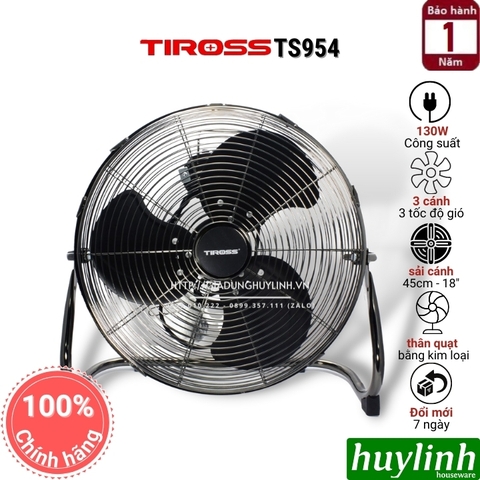 Quạt sàn Tiross TS954 - 130W - Sải cánh 45cm