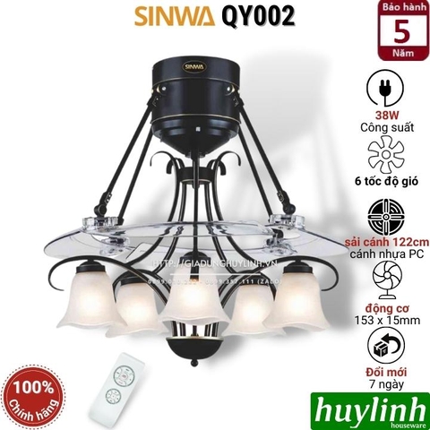 Quạt trần triển vọng đèn LED Sinwa QY002
