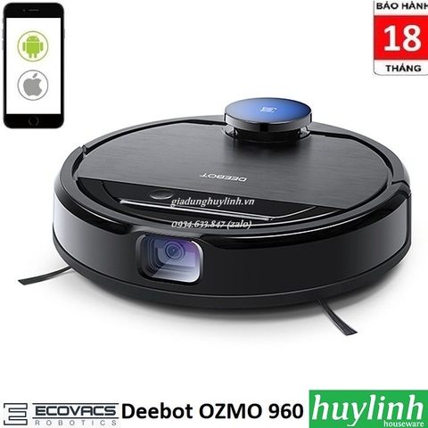 Robot hút bụi lau nhà Ecovacs Deebot OZMO 960 AI - Chính hãng