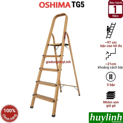 Thang nhôm ghế 5 bậc Oshima TG5